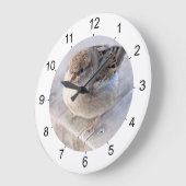 Spargel - Übergewicht Große Wanduhr (Winkel)