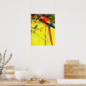 Spargel und Papagei Poster (Küche)