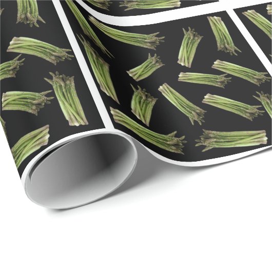 Spargelmuster Geschenkpapier (Rolleneckpunkt)
