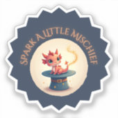 Spark a Little Mischief - Magischer Drachensticker Aufkleber (Vorderseite)