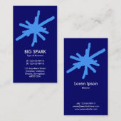 Spark - Baby Blue on Deep Navy Visitenkarte (Vorne/Hinten)