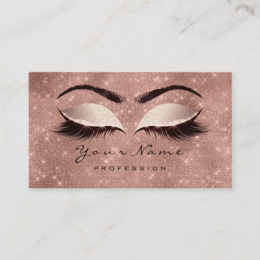 Spark Blush Glitzer Makeup Artist Lashes Visitenkarte (Vorderseite)