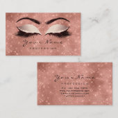 Spark Blush Glitzer Makeup Artist Lashes Visitenkarte (Vorne/Hinten)