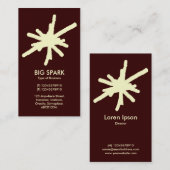 Spark - Creme auf Dk Brown Visitenkarte (Vorne/Hinten)
