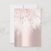 Spark Dress Rose Gold Brautparty Hochzeit Einladung (Rückseite)