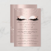 Spark Glitzer Eyes Rose Gold Bridal Sweet 16. Einladung (Vorne/Hinten)