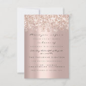 Spark Glitzer Glam Rose Brautparty Sweet 16. Einladung (Vorderseite)