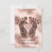 Spark Glitzer Kinderdusche Feet Rose Skin Glam VIP Einladung (Rückseite)