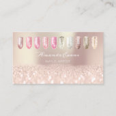 Spark Glitzer Rose Gold Nägel Künstlerische Verabr Terminkarte (Vorderseite)