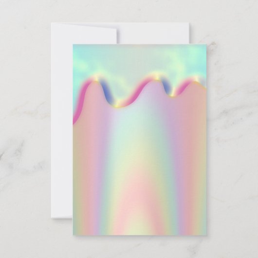 Spark Glitzer Tropfen Holographic Bridal Sweet 16. Einladung (Rückseite)