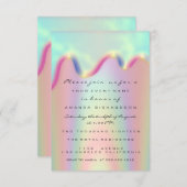 Spark Glitzer Tropfen Holographic Bridal Sweet 16. Einladung (Vorne/Hinten)