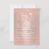 Spark Glitzer Tropfen Rose Glitzer Kinderdusche Fe Einladung (Vorderseite)