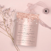 Spark Glitzer Tropfen Rose Gold Bridal Sweet 16.