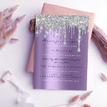 Spark Glitzer Tropfen Silver Lila Gray Bridal 16.