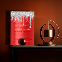 Spark Glitzer Tropfen Silver Red Gray Bridal 16.