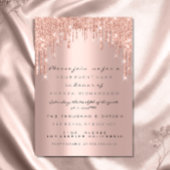 Spark Glitzer Tropfens Rose Lux Bridal Sweet 16. Einladung