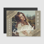 Spark Gold Abschluss Foto Ankündigung Magnet (Vorne/Hinten)