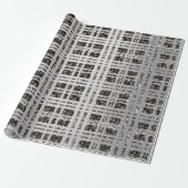 Spark Gray Black Gray Grill Geometrie Kohle Geschenkpapier (Ungerollt)