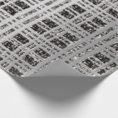 Spark Gray Black Gray Grill Geometrie Kohle Geschenkpapier (Ecke)