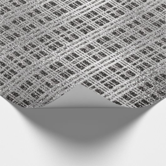 Spark Gray Black Grey Grill Geometry Cyber gefrore Geschenkpapier (Ecke)