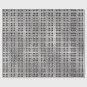 Spark Gray Black Grey Grill Geometry Cyber gefrore Geschenkpapier (Flach)