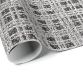 Spark Gray Black Grey Grill Geometry Cyber gefrore Geschenkpapier (Rolleneckpunkt)