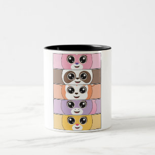 Spark Joy with Colorful Animal Characters for Kids Zweifarbige Tasse