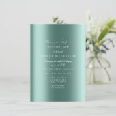 Spark Metallic Black Sequin Glitzer Aquamarin Brid Einladung (Stehend Vorderseite)