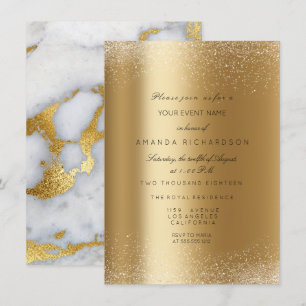 Spark Metallic Gold Glitter Sand Formal Marble Einladung