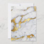 Spark Metallic Gold Glitzer Sand Formal Marmor Einladung (Rückseite)