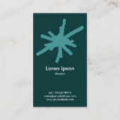 Spark - Ocean Green on Dk Aquamarin Visitenkarte (Rückseite)