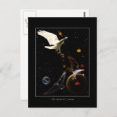 "Spark of Creation" Weißer Raven Geschenke Postkarte (Vorne/Hinten)