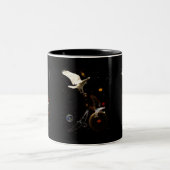 "Spark of Creation" Weißer Raven Geschenke Zweifarbige Tasse (Mittel)