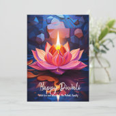 Spark of Grace Diwali card Einladung (Stehend Vorderseite)