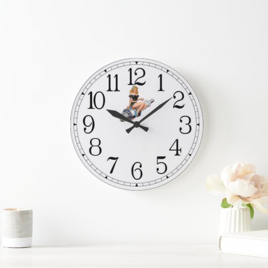 Spark Plug-Button Up Große Wanduhr (Zuhause)