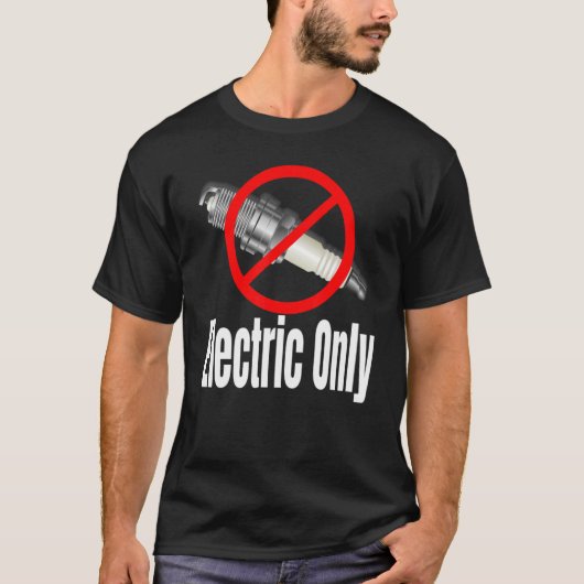 Spark Plug Crossed Out Electric Vehicles T-Shirt (Vorderseite)