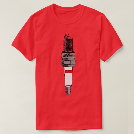 Spark Plug-Image Frisierte Auto Lover Car Parts Tu T-Shirt (Design vorne)