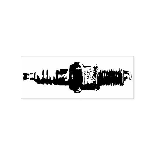 Spark Plug Retro Gummistempel (Stempel)