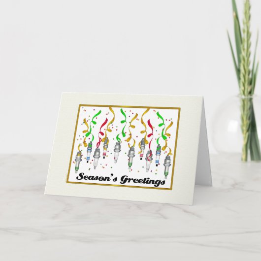 Spark Plugs Die Grüße Karte der Saison (Vorderseite)