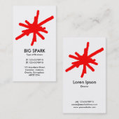 Spark - Red on White Visitenkarte (Vorne/Hinten)