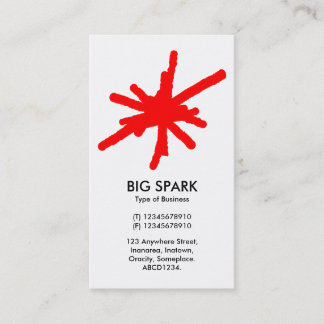 Spark - Red on White Visitenkarte