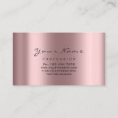 Spark Rose Glitzer Makeup Artist Lashes Visitenkarte (Rückseite)