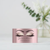 Spark Rose Glitzer Makeup Artist Lashes Visitenkarte (Stehend Vorderseite)