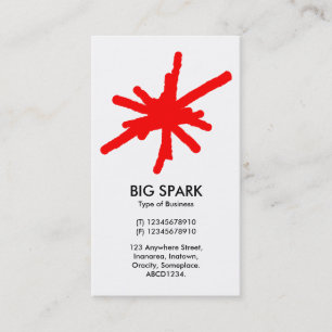 Spark - Rot auf Weiß Visitenkarte