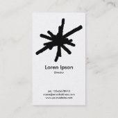 Spark - Schwarz auf Weiß (Gold) Visitenkarte (Rückseite)