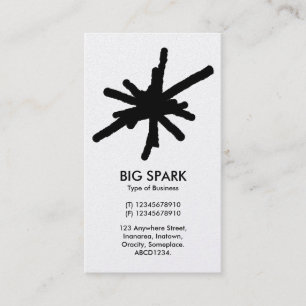 Spark - Schwarz auf Weiß (Gold) Visitenkarte