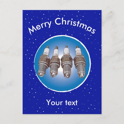 Spark-Stecker des Motors Feiertagspostkarte (Vorderseite)