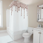 Spark Tropfen Glitzer Rose 3d Effekt. Einzigartige Duschvorhang (Beispiel)