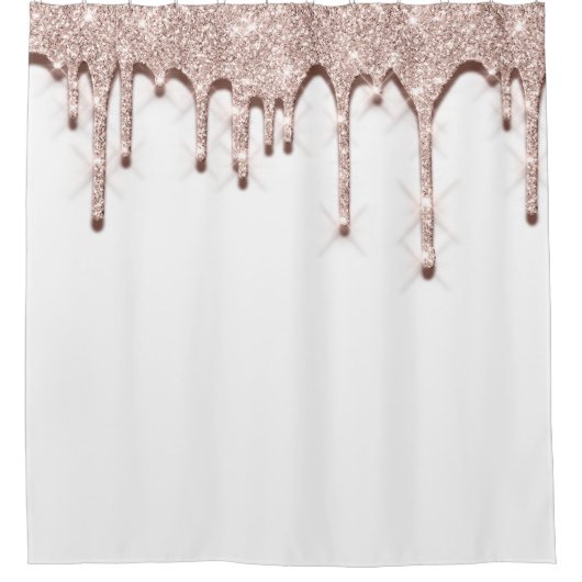 Spark Tropfen Glitzer Rose 3d Effekt. Einzigartige Duschvorhang (Vorderseite)