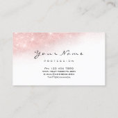 Spark White Glitzer Makeup Artist Lashes Visitenkarte (Rückseite)